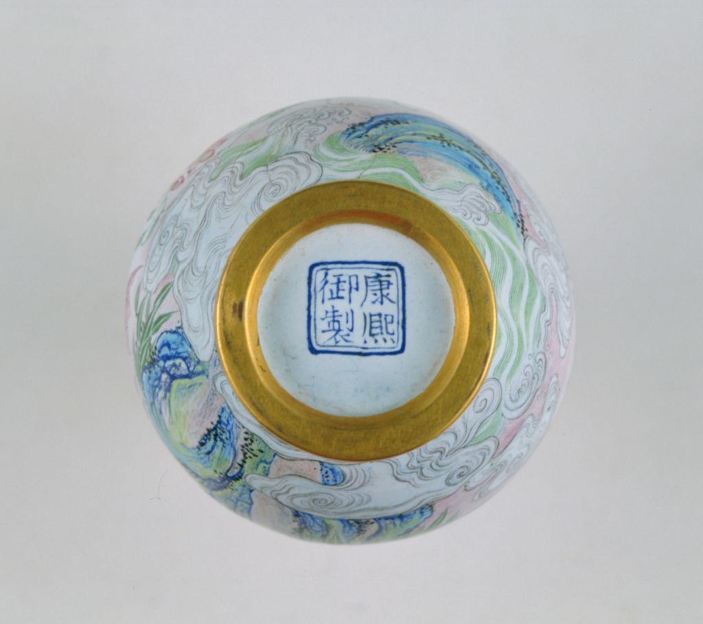 图片[3]-Kangxi style enamel peach bat vase-China Archive